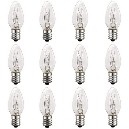12 Pack, 15 Watt Light Bulbs for Himalayan Salt Lamps & Baskets, Chandeliers, Scentsy & Wax Warmers, E12 Base