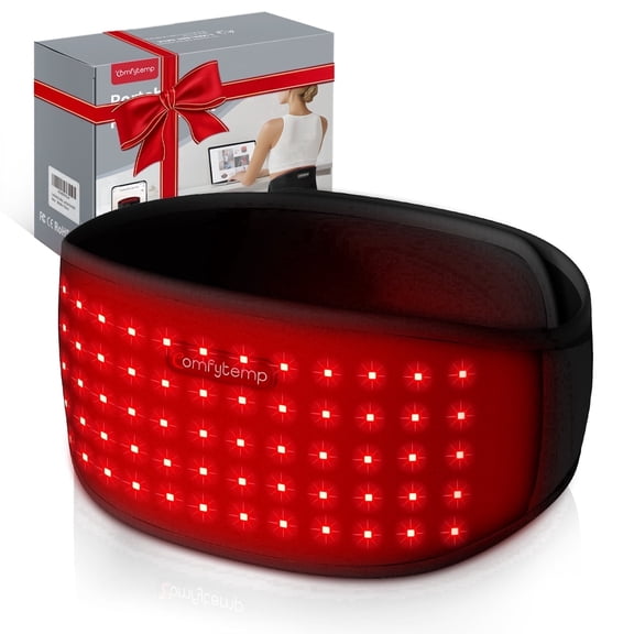 Comfytemp Portable Red Light Waist Belt, 5000mAh Heating Wrap for Lower Back, 50''x7''