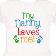 thumbnail image 4 of Inktastic My Nanny Loves Me Grandson Boys or Girls Long Sleeve Baby Bodysuit, 4 of 5