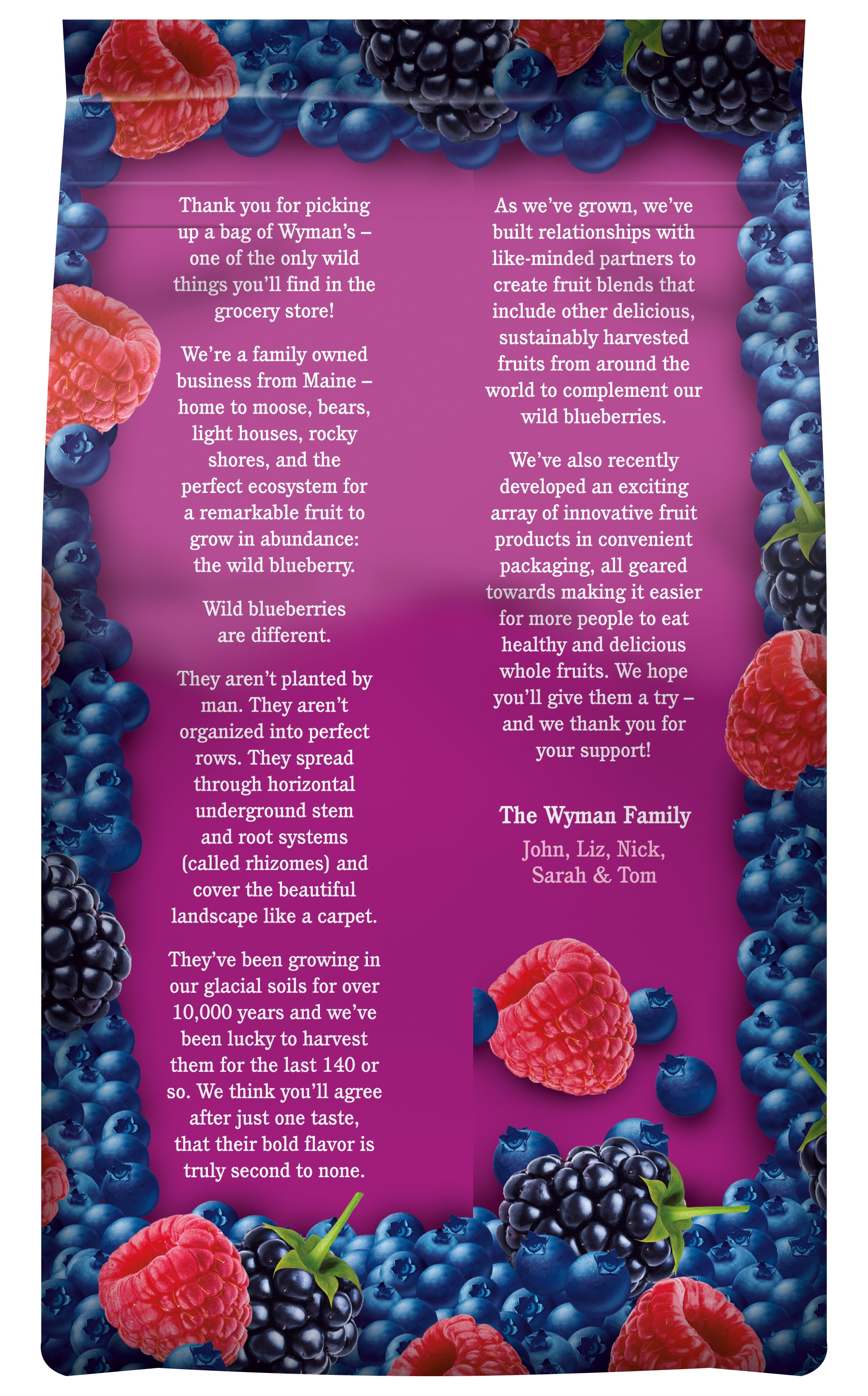 Wyman's Triple Berry Blend with Blueberries, Blackberries