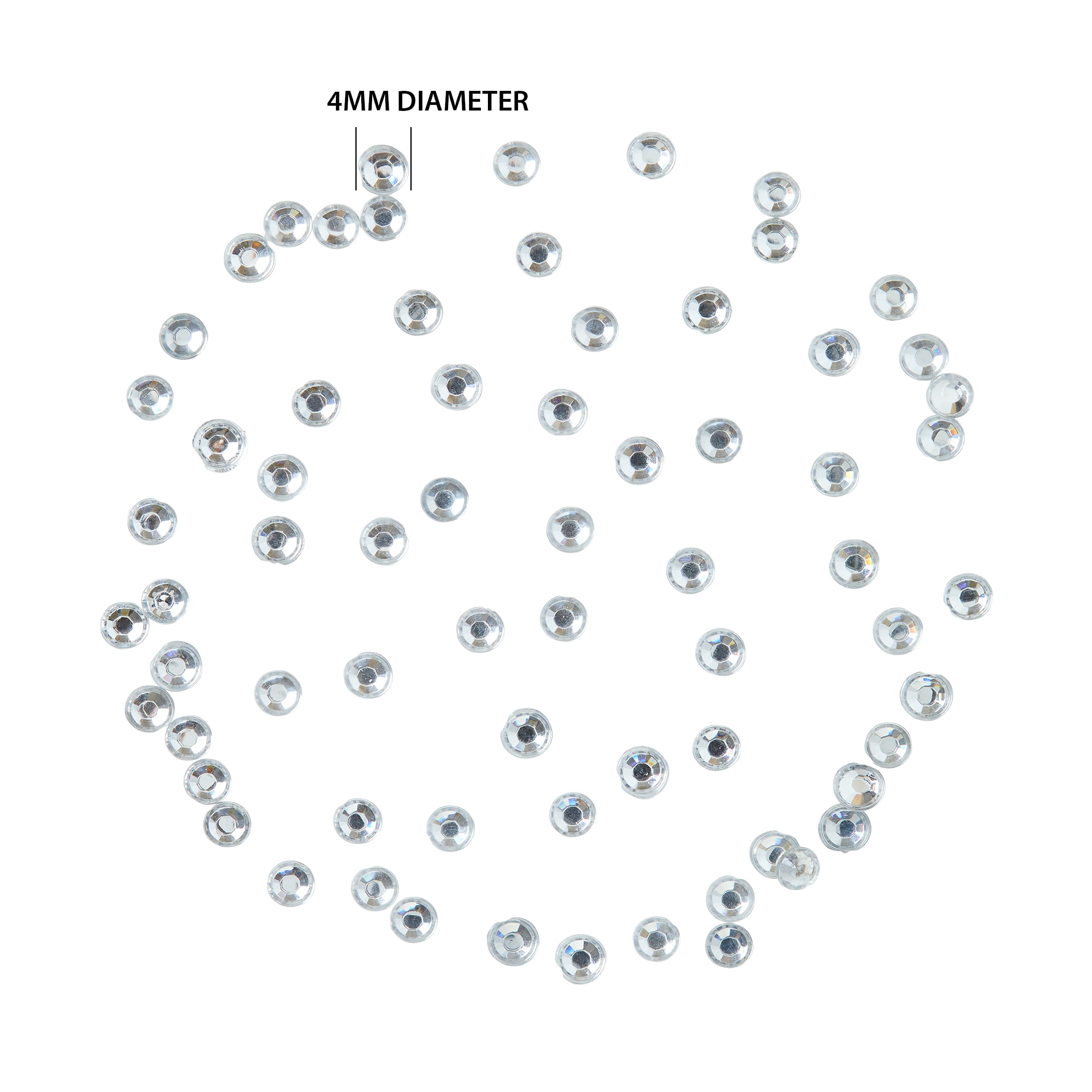 Offray Accessories, Silver Multi Faceted Gems in Tube add a wonderful sparkle to craft projects, .317 ounces, 1 Package