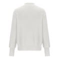 thumbnail image 6 of Lovskoo Sweaters for Women Casual Solid Long Sleeve Thick Knit Lapel Collar V-Neck Sweater Tops White, 6 of 7