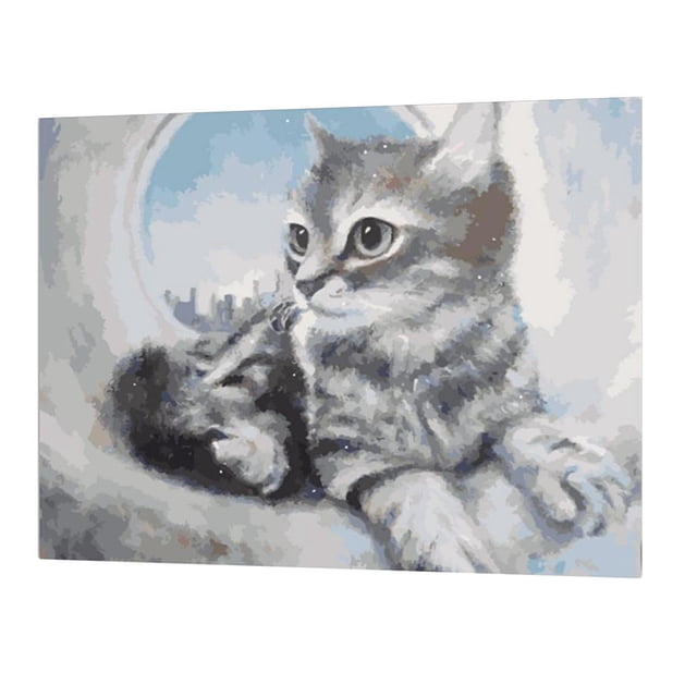 Pintura a Óleo de Pintura Gato de Elegante para Sala de Comedor de 1 Macarena Pintura por kits de los números