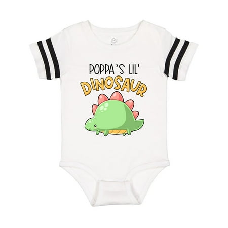 

Inktastic Poppa s Lil Dinosaur with Cute Stegosaurus Gift Baby Boy or Baby Girl Bodysuit