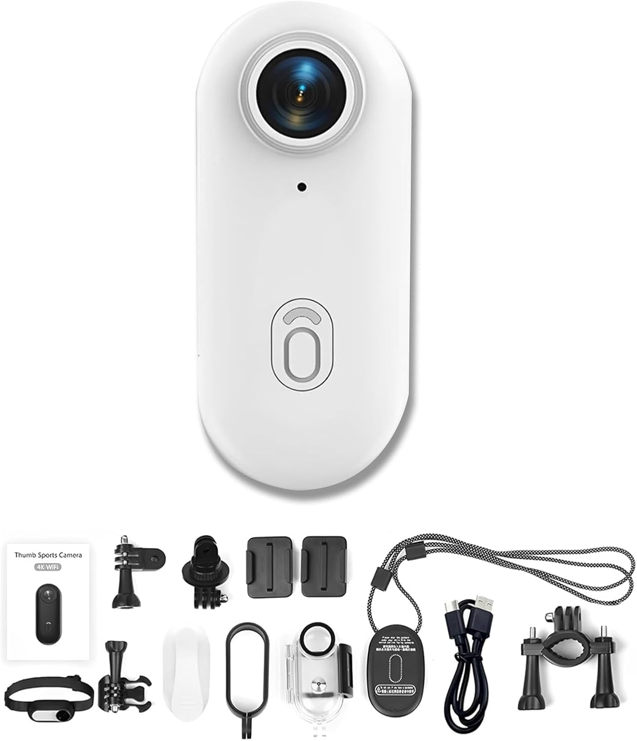 Caméra D'action Mini Gosnap - 1080p, étanche, Clip Rotatif 360° - Pour Vélo, Animaux, Sports, Vlog