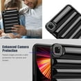 thumbnail image 4 of Allytechgroup Shockproof Case for Apple iPad Pro 12.9 Inch 2021/2020/2018/2022 6th 5th 4th 3rd Ge, Wave Bubble Style Protective Cover Soft TPU Back Shell with Raised Edges for Camera & Screen, Black, 4 of 7