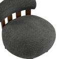 thumbnail image 4 of Christopher Knight Home Modern Boucle Slipper Accent Chair with Upholstered Plush Seat, Wood Legs, Dark Gray, 4 of 9