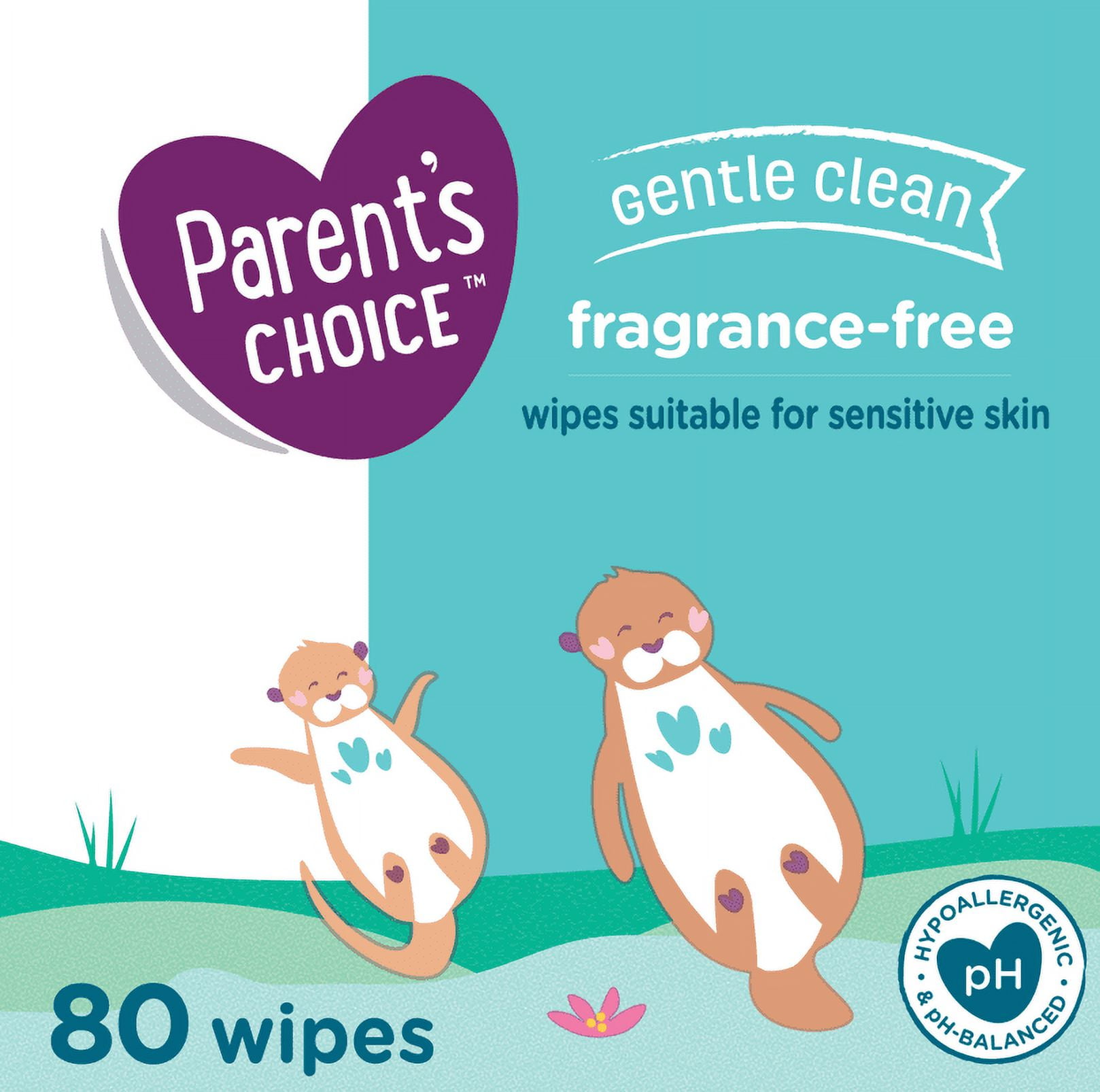 (4 pack) Parent's Choice Fragrance Free Baby Wipes, 80 Count (Select for More Options)