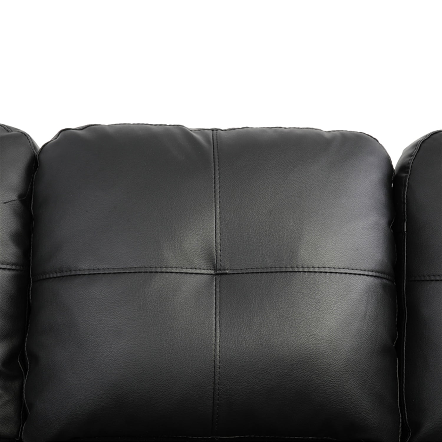 Hommoo Convertible Sectional Sofa, L Shaped Couch for Small Space Living Room, Black(Without Ottoman)