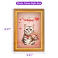 thumbnail image 5 of Happy Valentine's Day American Shorthair holding flowers Acrylic Plaque with Wood Photo Frame Box Cat Lover Kitten Owner Gifts Light Box - 03005, 5 of 5