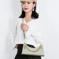 thumbnail image 1 of Bolsa Bolsos de hombro de piel de cocodrilo para mujer Bolso bandolera pequeño (verde) Tmvgtek Para estrenar, 1 of 9