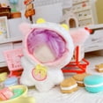 thumbnail image 3 of Playing House Gift Doll Accessories Multicolor Penguin Rabbit Bear Plush 10cm Cartoon Animal Jumpsuits Doll Clothes Hairy One-piece Garment RABBIT, 3 of 8