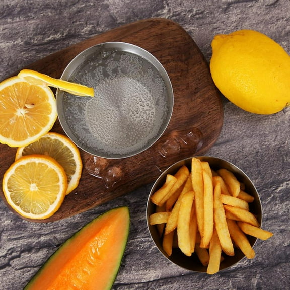 SOPOTUTU Fry Holder Stainless Steel Snack Juice Cup for Adults at KTVs 1Pcs