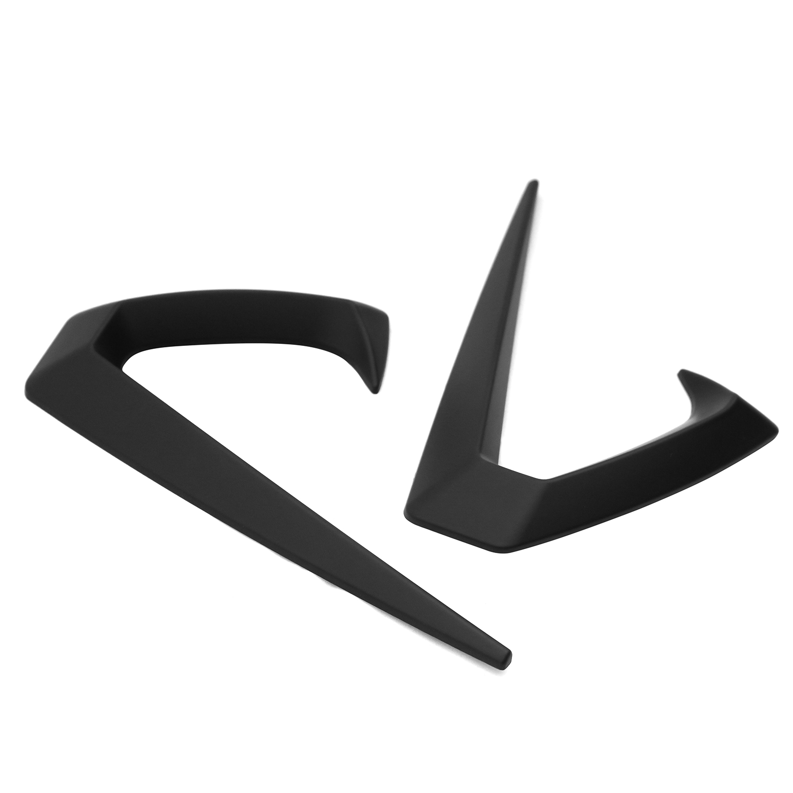 Ikon Motorsports Side Fender Trim Compatible with 2025-2026 Tesla Model Y Juniper, IKON Style Vent Molding Cover ABS Plastic Air Flow Intake Decor 2PC Matte Black Garnish Spoiler Fin