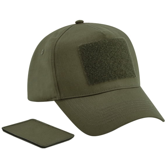 Beechfield  Adult 5 Panel Removable Patch Cap
