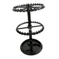 thumbnail image 1 of Organizador de Pendientes, Soporte de Joyería, Estante de Almacenamiento de Rotación de 360 Grados para Lápiz Labial, Collar, Mesa, Tobilleras Colgant 2 niveles en negro., 1 of 9