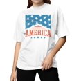 thumbnail image 2 of Vintage USA Patriotic Stars Women's T-shirt, 2 of 3