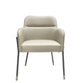 thumbnail image 2 of Limari Home Brady 15" Vegan Faux Leather and Iron Dining Chair in Gray/Black, 2 of 2