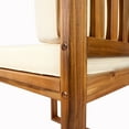 thumbnail image 6 of 2 Patio Dining Chairs - Wood, Beige Cushioned Seats, Enhances Appeal And Comfort Of 2 Wood Frame With Cushion, Ergonomic Dimensions For Optimal, 6 of 7