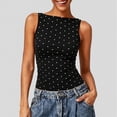 thumbnail image 2 of WEIWEN Spaghetti Strap Tank Top for Women Sleeveless Ribbed Knit Vest Shirts Slim Fit Summer Going Out Camisole Womens Tank Tops Black, M, 2 of 7
