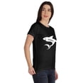 thumbnail image 2 of Inkmeso Scoop-Neck Mommy Shark Graphic Tshirt Short Sleeve Women Cotton Tee Casual, 2 of 8