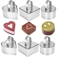 thumbnail image 1 of 6 Pieces Cake Ring, Cake Cutter, Cake Mold, Stainless Steel Cake Ring Baking Mousse Molds Dessert Rings, 1 of 5