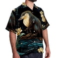 thumbnail image 2 of Platypus Men's Short Sleeve Spread Collar Tops, Casual Button Down Shirts, Printed Summer Beach Shirts, Unisex, 2 of 6