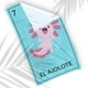 thumbnail image 3 of Toalla de Baño Juana Gallo Diseño de Ajolote Loteria Azul Ligera y Suave, 3 of 5