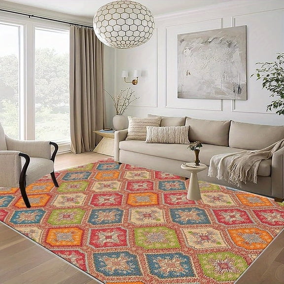 6.5'x10' washable carpet cool carpet area rug soft cute area rug geometric area rug