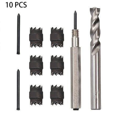 

10pcs Spot Weld Double Sided Drill Bits Drilling Rotary Head Hex Shank