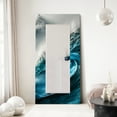 thumbnail image 2 of "Sapphire Sea" 72"x 36" Reverse Printed Tempered Art Glass with 60"x20" Rectangular Beveled Mirror, 2 of 4