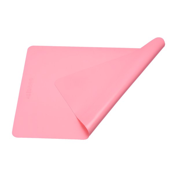 Silicona Hornear Tapete 2uds, Calor Resistencia Tapete Mostrador Protector Tapetes Antideslizantes Mesa Manteles Individuales Adecuados para Mesa Comedor , Rosa