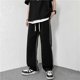 thumbnail image 5 of Pantalones vaqueros de contraste para hombre, Jeans versátiles rectos, sueltos e informales, cintura elástica, bolsillo con cordón, tendencia de moda de calle alta, primavera y otoño, 5 of 5