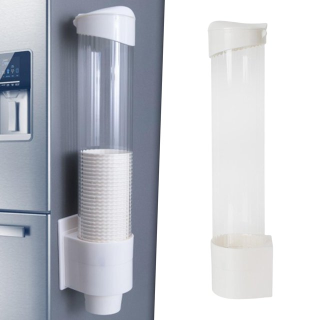 Dispensador de vasos, soporte para vasos de papel, dispensador de vasos desechables, estante de almacenamiento de vasos, soporte para vasos enfriador blanco Soledad Dispensador de vasos