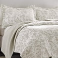 thumbnail image 2 of Laura Ashley Home - Juego de edredón tamaño King, ropa de cama reversible de algodón con fundas a juego, decoración del hogar para todas las estaciones (Amberley Biscuit King), 2 of 5
