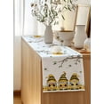 thumbnail image 5 of Table Runner 60 Inches Long for Kitchen Dining, Yellow Bees Gnomes Dresser Scarf Farmhouse, Dining Table Decorations for Wedding/Parties, Spring Floral Branches Modern Art 13 x 60 In, 5 of 8