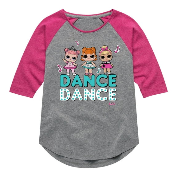 LOL Surprise! Dolls - Dancing Dolls Dance - Toddler & Youth Girls Raglan Graphic T-Shirt