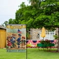 thumbnail image 2 of 4th of July Patriotic House Flag 28 x 40 Double Sided, Vintage Clebrate USA America Garden Yard Flags Outdoor Indoor Holiday Banner Memorial Independence Day Decorations, 2 of 2