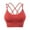 Red 1, variant on Sports Bras for Women Cross Back Strappy Medium Support Yoga Bra Padded Cropped Low Impact Workout Bra