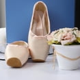 thumbnail image 2 of FVDPWYE 2 Pair Satin Pointe Shoes Girls Women Ladies Ballet Shoes with Ribbon School, 2 of 9