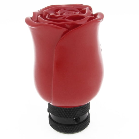 Unique Bargains Automobile Car Ornament Red Ceramic Rose Floral Design Gear Shift Lever Knob Red