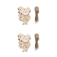 thumbnail image 2 of Yuarrent Paquete de 10 rebanadas de madera con colgante de animal para dormitorio, decoración para niños con cuerda de lino, escuela, jardín Polla 2Conjunto, 2 of 6
