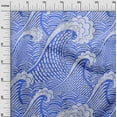 thumbnail image 3 of oneOone Cotton Poplin Medium Blue Fabric Japanese Sewing Material Print Fabric By The Yard 56 Inch Wide, 3 of 6