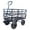 A-Black, variant on Steel Garden Cart Flatbed with Removable Sides, 550LBS Heavy Duty Yard Cart with 180° Rotating Handle and 10 Inch Tires, 3.5 Cu.ft Capacity, Foldable Metal Wagon for Garden, Farm, Yard, Black