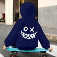 thumbnail image 2 of IWRICH Boy's Hoodies Long Sleeve Letter Graphic Hoodies Sweatshirts Pullover Cute Clothes,Size 2-14 Years Navy 100, 2 of 9