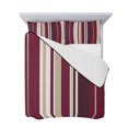 thumbnail image 7 of Rose Red Purple Stripes Twin XL Size Down Alternative Comforter,Lightweight Comforter Quilt Bedding Set with Pillow Shams Farmhouse Colorful Abstract Lines Bed Comforter Duvet Insert 68"x98", 7 of 7
