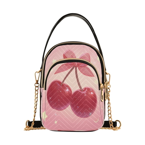 DIXRUYEE Cross Body Shoulder Handbags Bags Fashion Star - Lit Cherry Bows Pattern