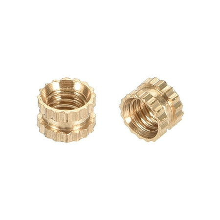 

Knurled Insert Nuts M3 x 3mm(L) x 4mm(OD) Female Thread Brass Embedment Assortment Kit 50 Pcs