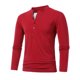 thumbnail image 3 of Camiseta de manga larga con varios botones para hombre, blusa y camisa de manga larga deportiva con cuello levantado a la moda Pompotops  oipoqjl53388, 3 of 5