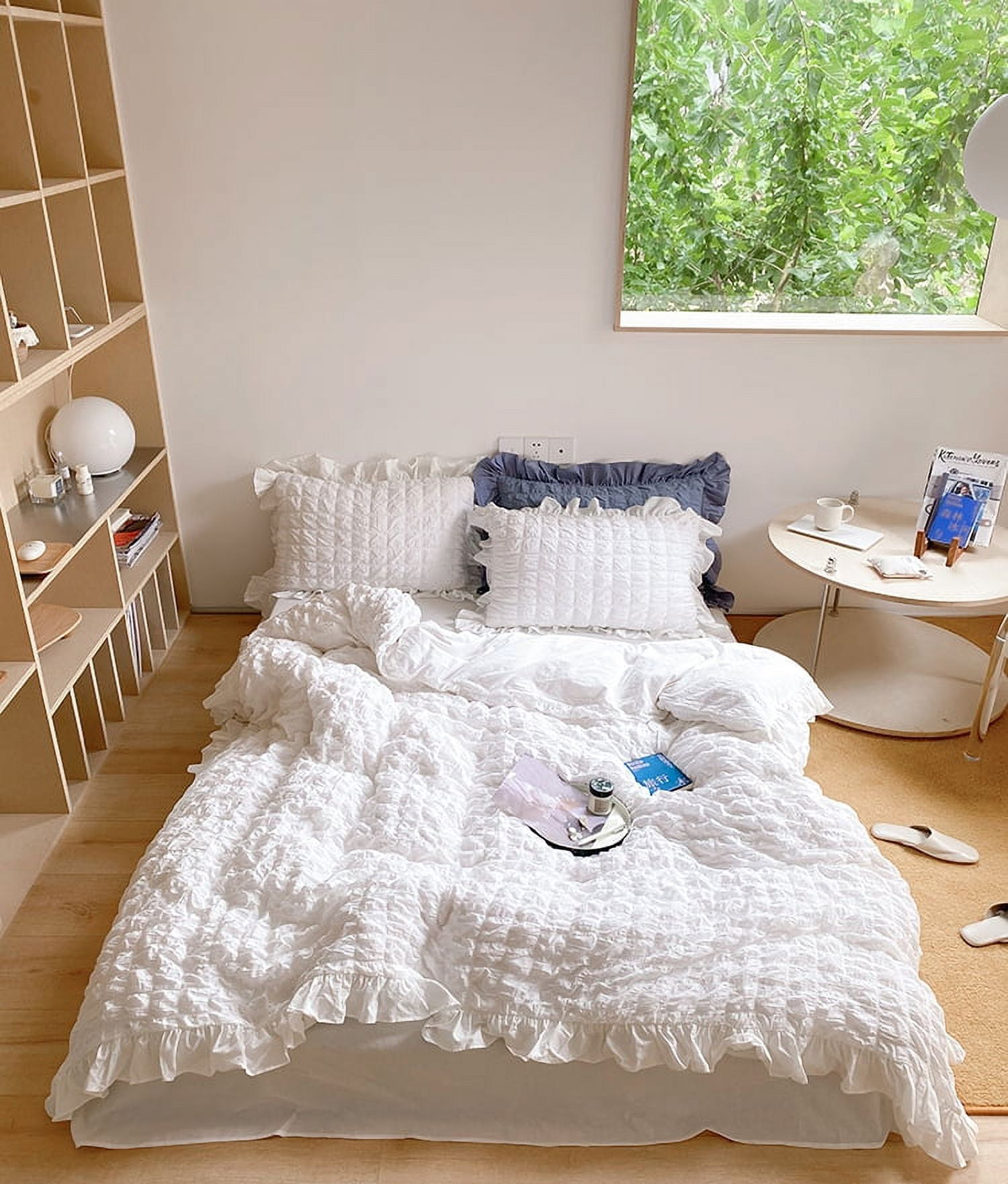 Zhuge Bed Sheets Set, Bedding Sheets Pillowcases Kit, Twin Bed Set, Hotel Bedding, Home Decor(White)